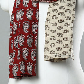  Bagh Block Printed Patchwork Cotton Stole 52 