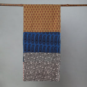 Multicolor Bagh Block Printed Patchwork Cotton Stole