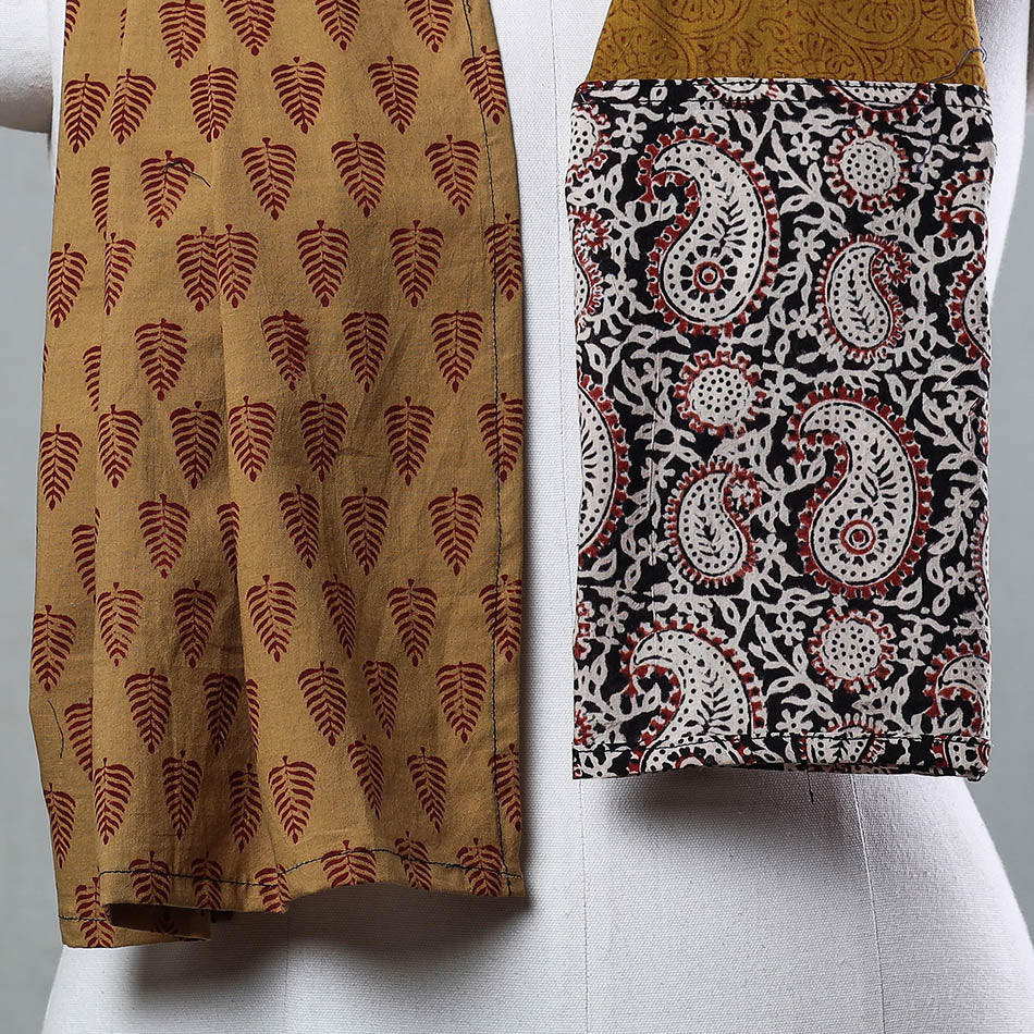 Multicolor Bagh Block Printed Patchwork Cotton Stole