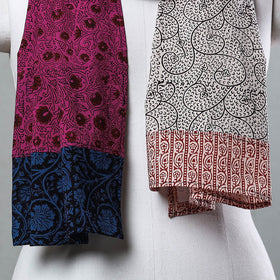  Bagh Block Printed Patchwork Cotton Stole Online at iTokri.com