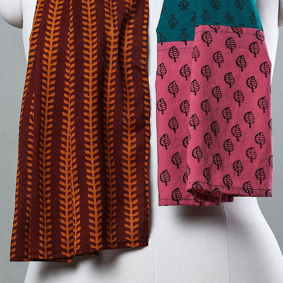 Buy Bagh Block Printed Patchwork Cotton Stole Online at iTokri.com