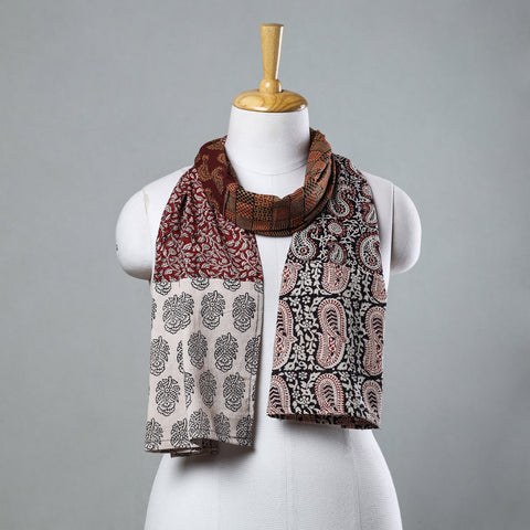  Bagh Block Printed Patchwork Cotton Stole 