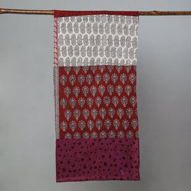  Multicolor Bagh Block Printed Patchwork Cotton Stole