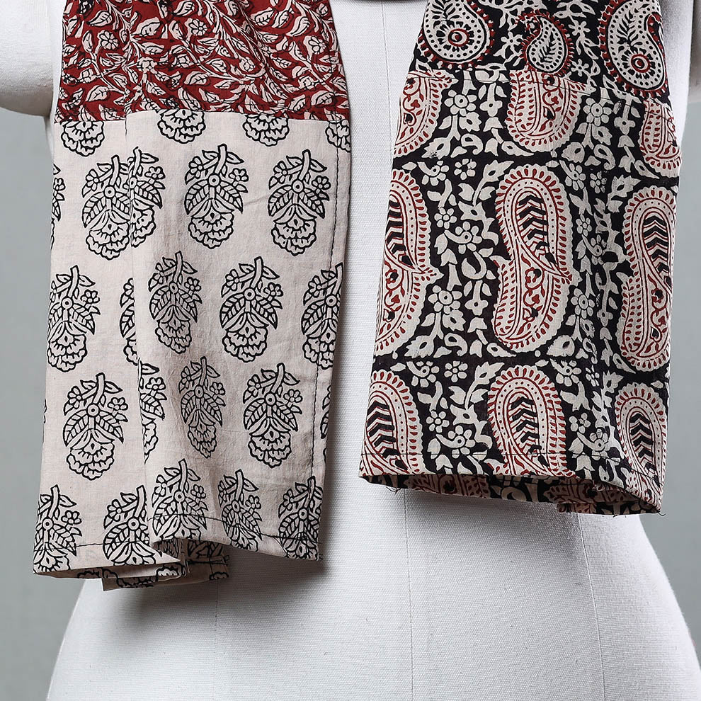  Bagh Block Printed Patchwork Cotton Stole 