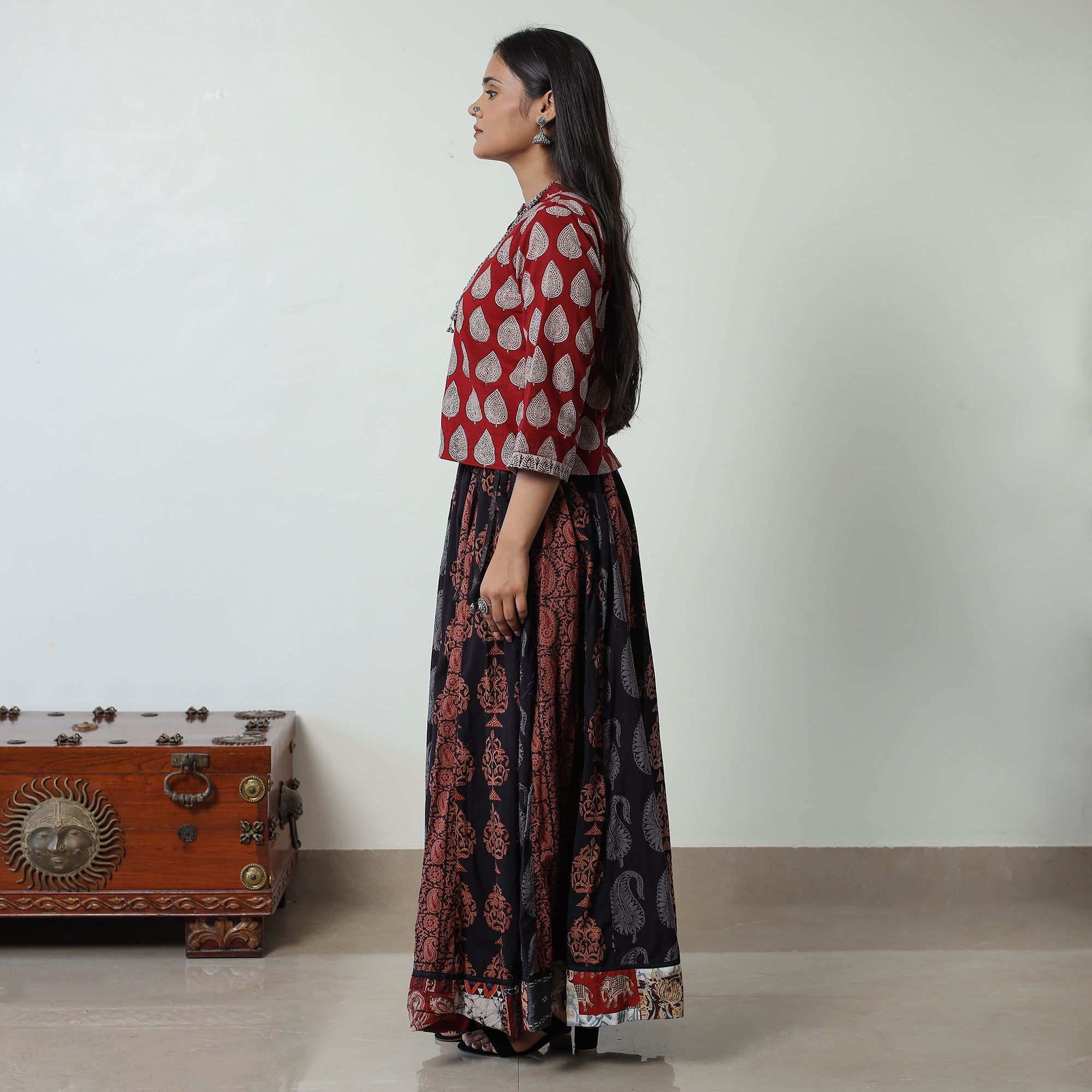 Multicolor - bagh skirt with 24 kali patchwork 06