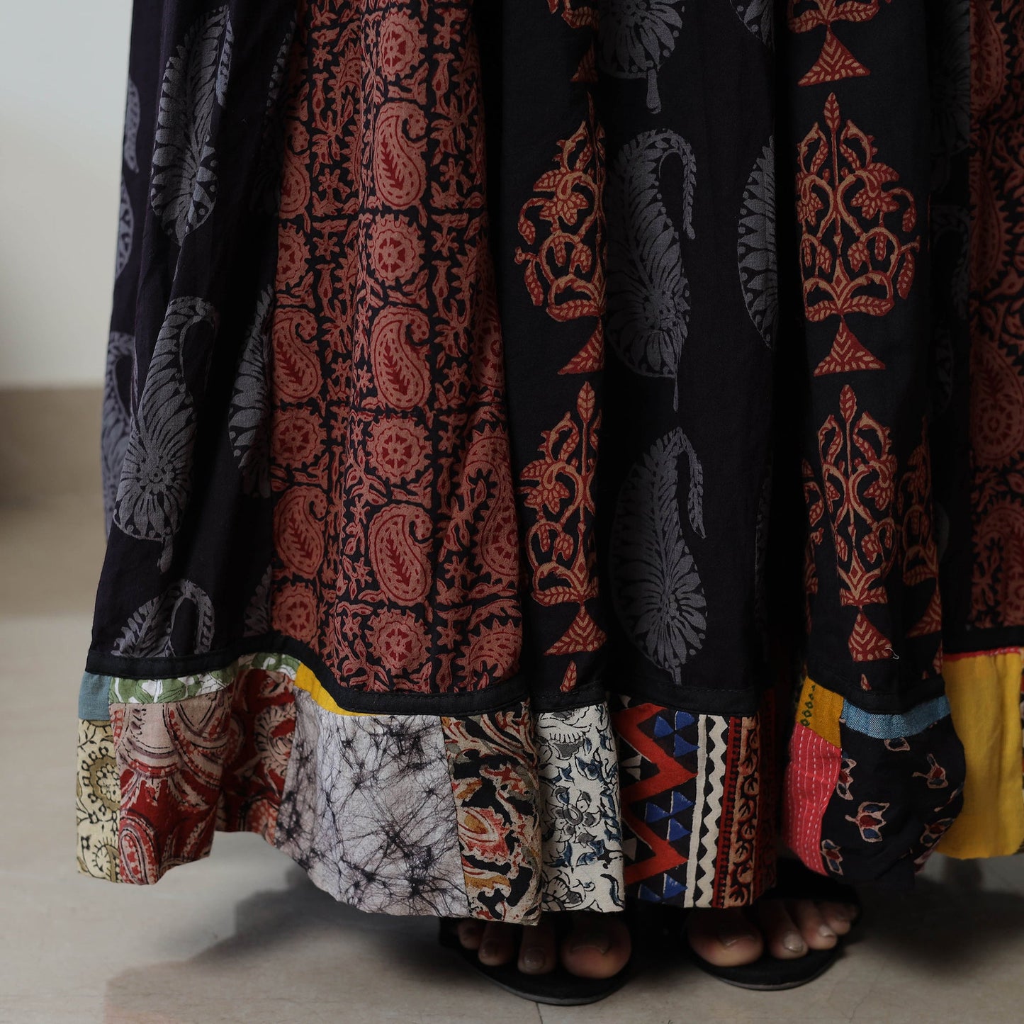 Multicolor - bagh skirt with 24 kali patchwork 06