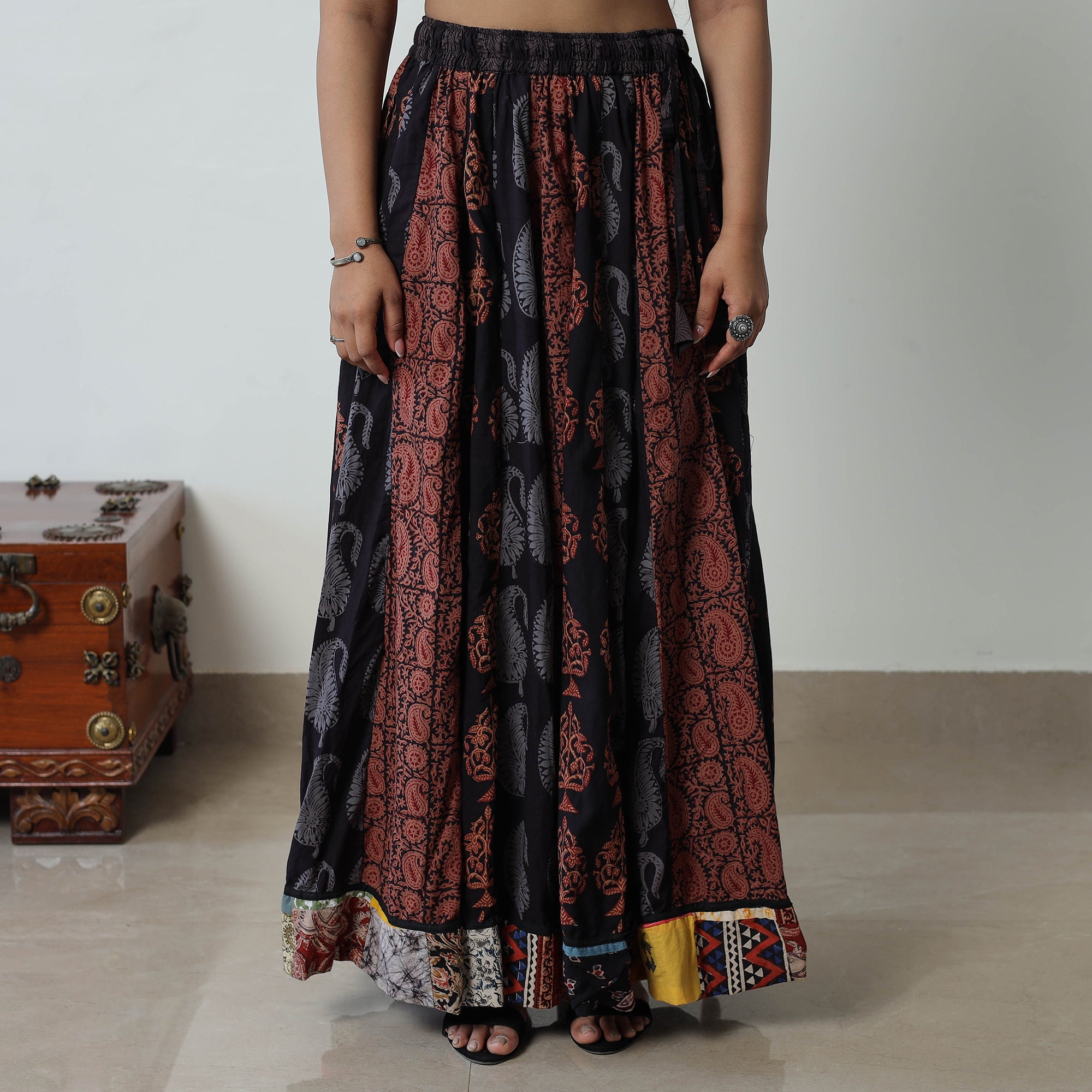 Multicolor - bagh skirt with 24 kali patchwork 06