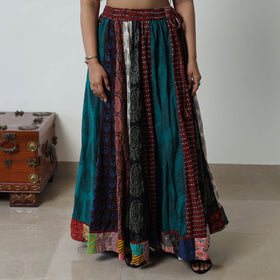 Multicolor - bagh skirt with 24 kali patchwork 08