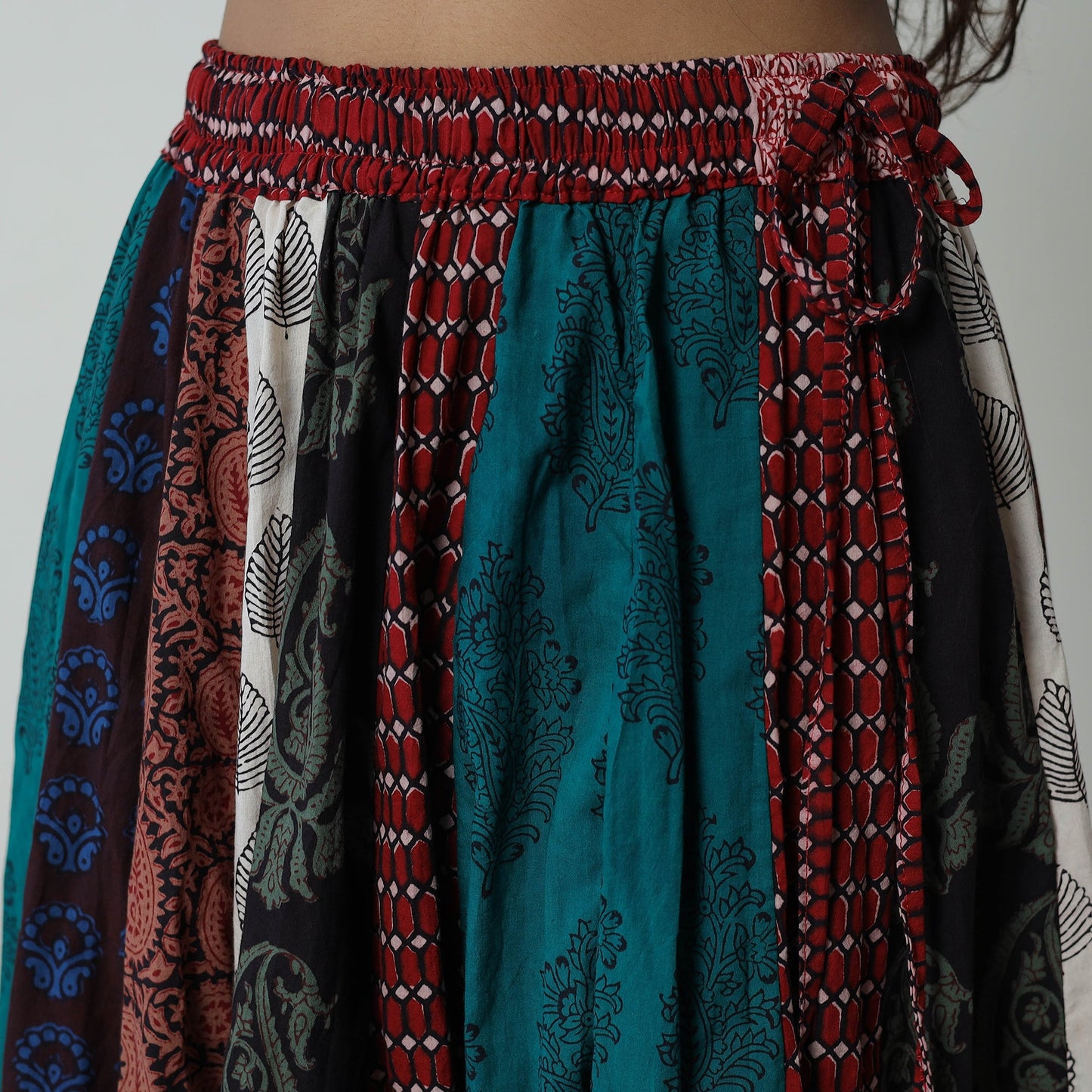 Multicolor - bagh skirt with 24 kali patchwork 08