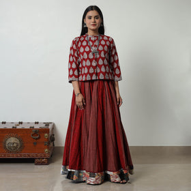 Multicolor - bagh skirt with 24 kali patchwork 09