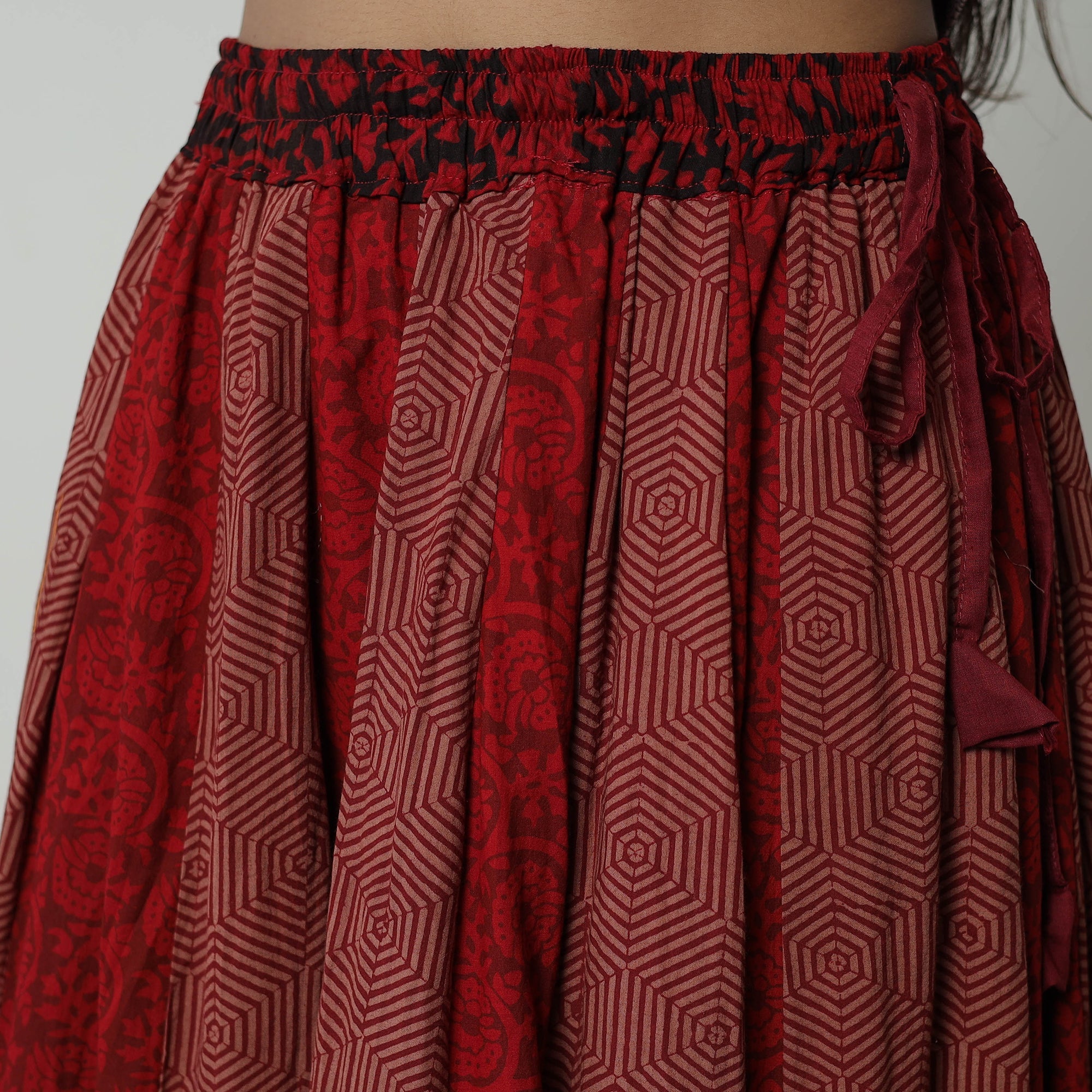 Multicolor - bagh skirt with 24 kali patchwork 09