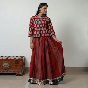 Multicolor - bagh skirt with 24 kali patchwork 09