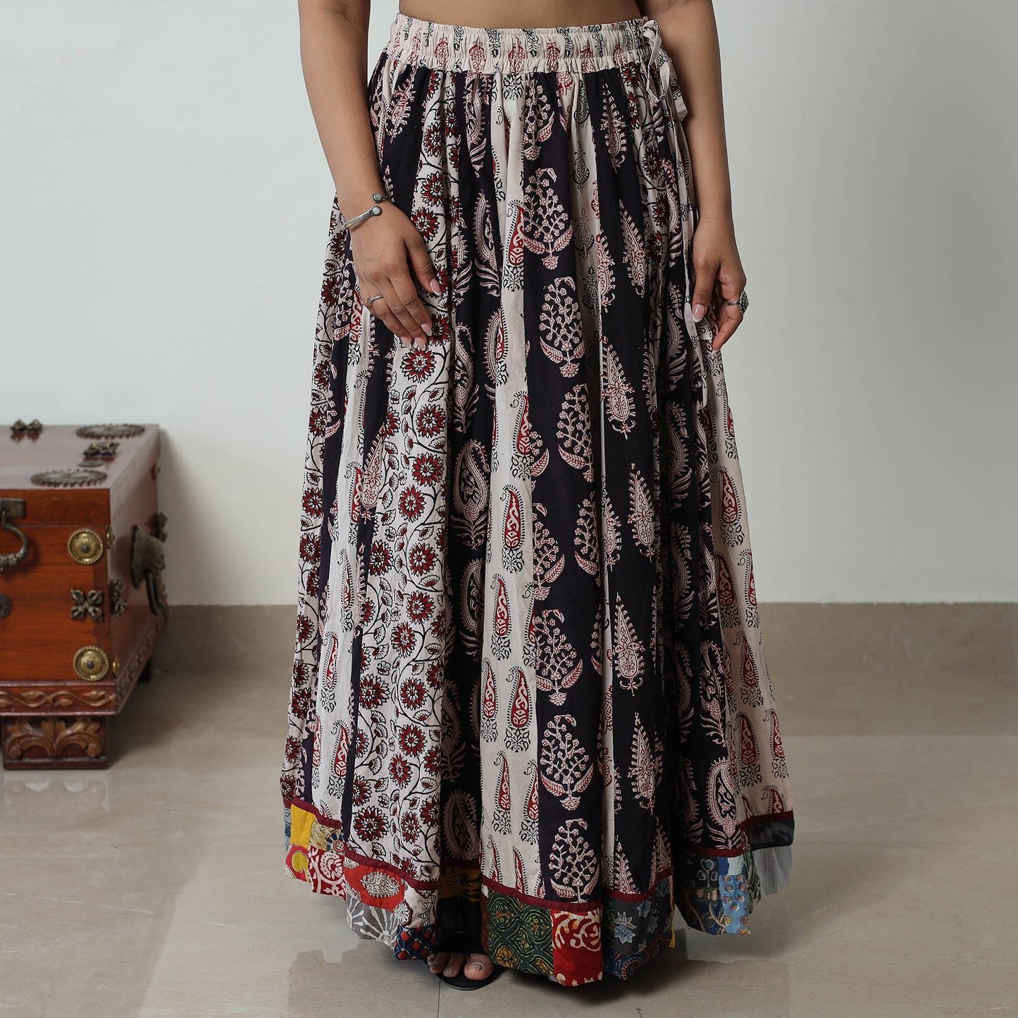 Multicolor - bagh skirt with 24 kali patchwork 10