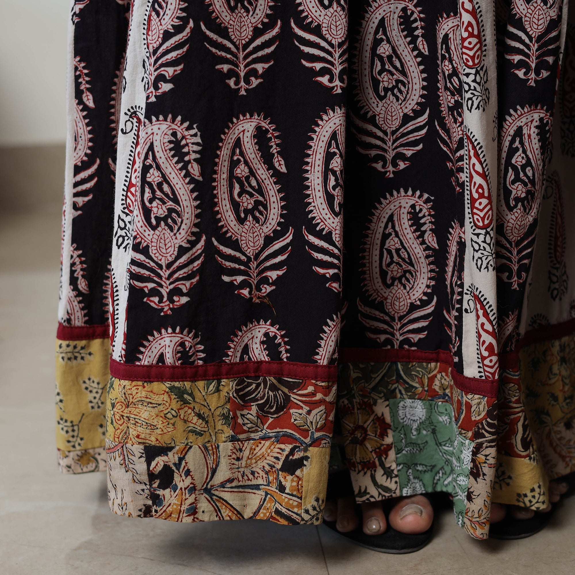 Multicolor - bagh skirt with 24 kali patchwork 11