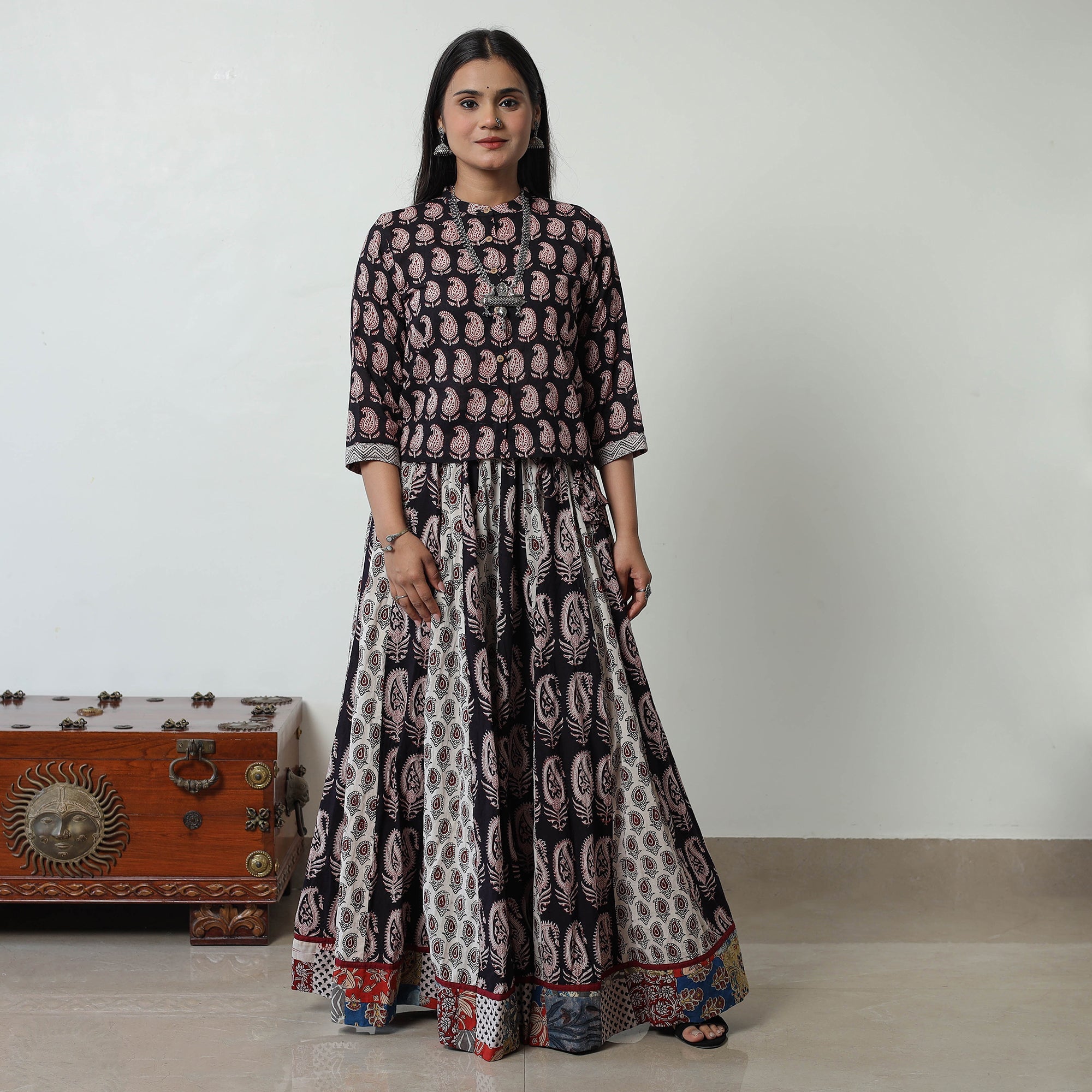  Bagh Print Skirt 