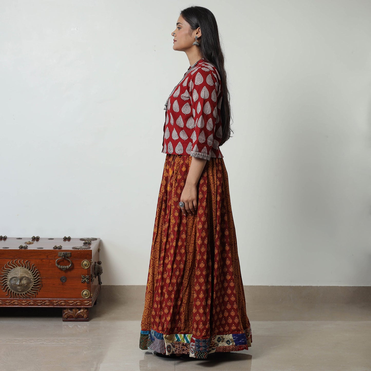 Buy Bagh Print Skirt Online l iTokri.com