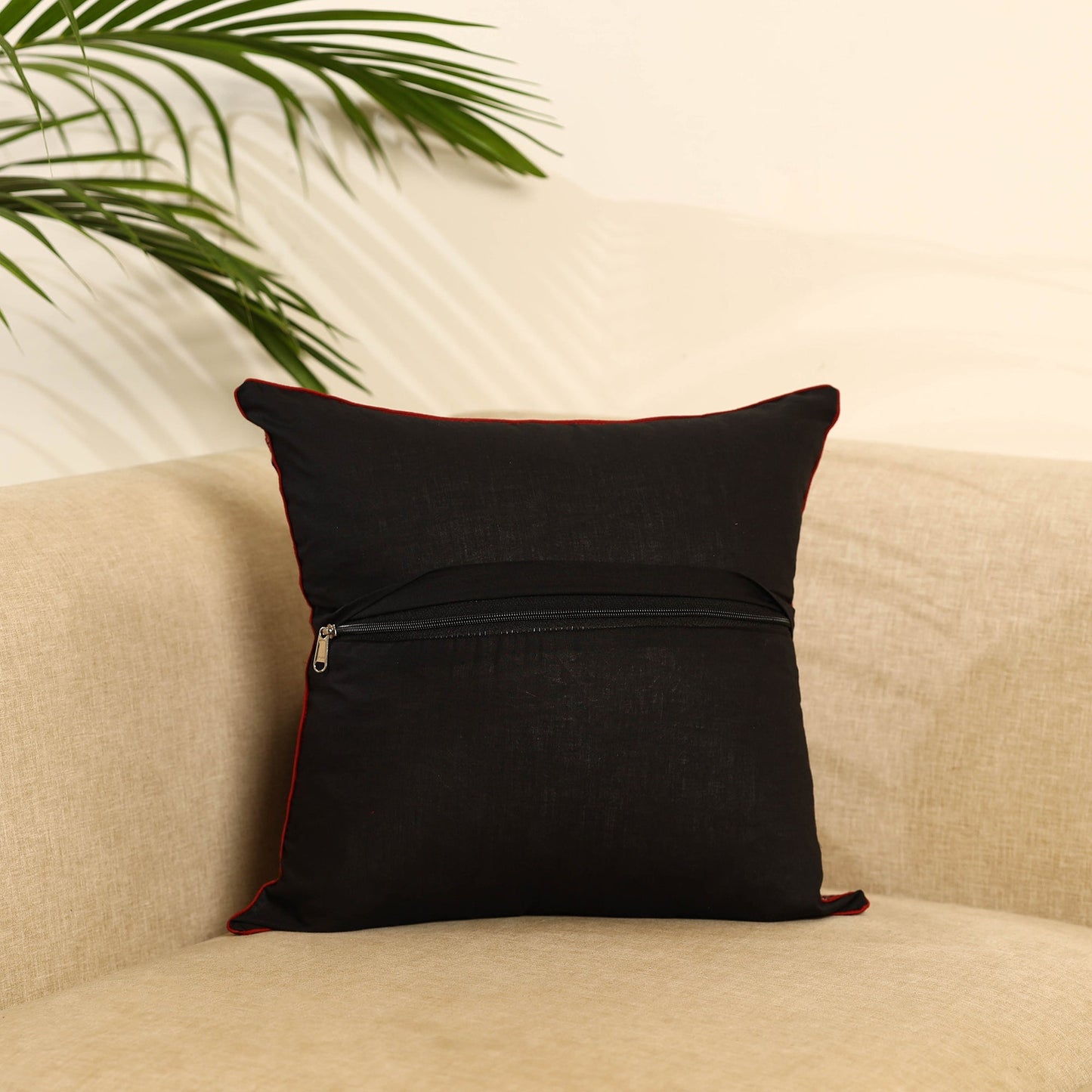 Multicolor - bagru cotton cushion cover 13 - handcrafted