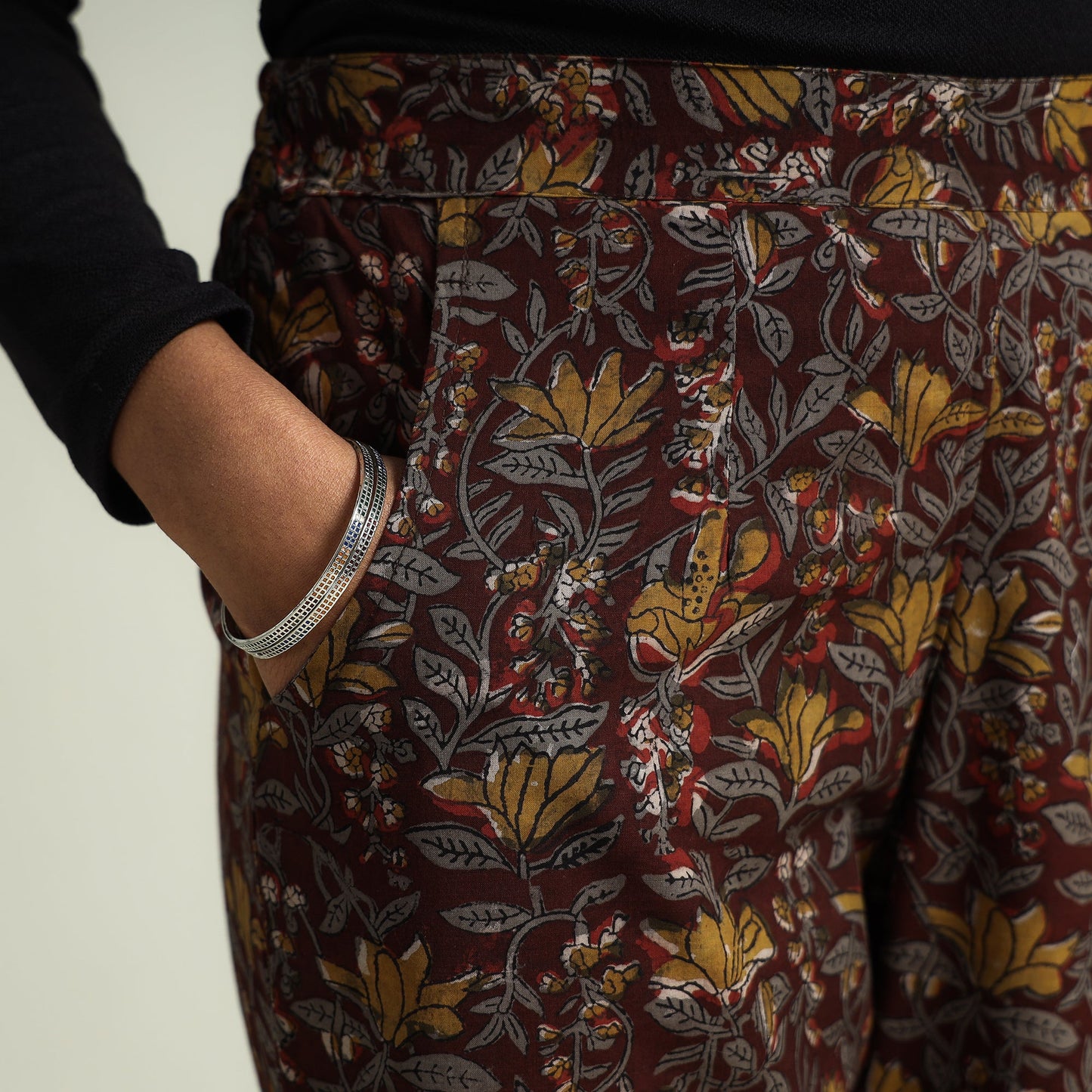 Buy Bagru Block Printed Cotton Elasticated Palazzo Online at iTokri.com