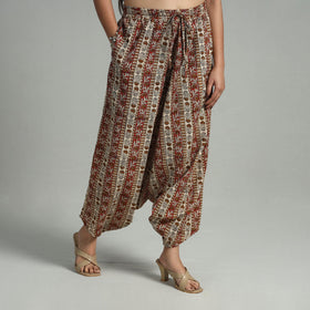  Bagru Block Print Cotton Elasticated Harem Pant