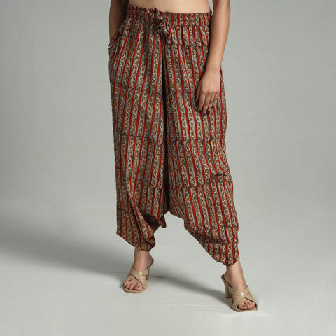  Bagru Block Print Cotton Elasticated Harem Pant