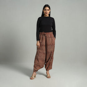  Bagru Block Print Cotton Elasticated Harem Pant