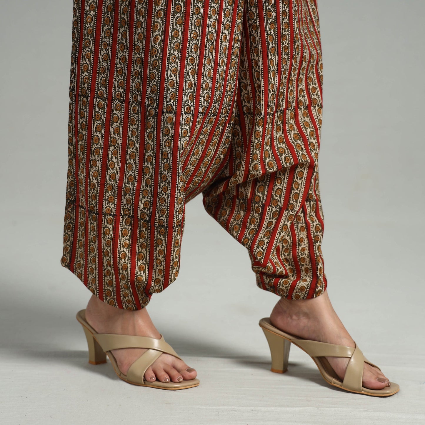  Bagru Block Print Cotton Elasticated Harem Pant