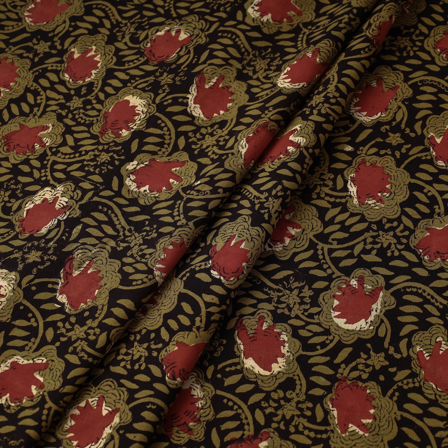 Traditional Bagru Print Fabric from Rajasthan