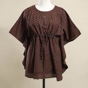 Buy Multicolor Bagru Block Print Cotton Kaftan