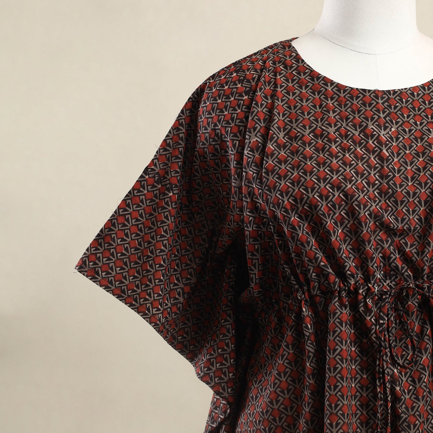 Buy Multicolor Bagru Block Print Cotton Kaftan