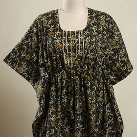 Buy Multicolor Bagh Block Print Cotton Kaftan