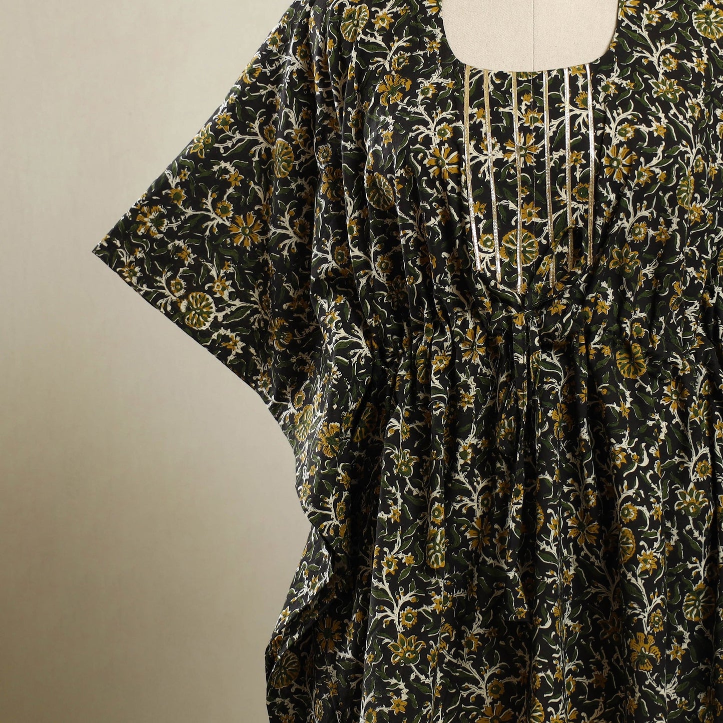 Buy Multicolor Bagh Block Print Cotton Kaftan