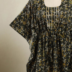 Buy Multicolor Bagh Block Print Cotton Kaftan