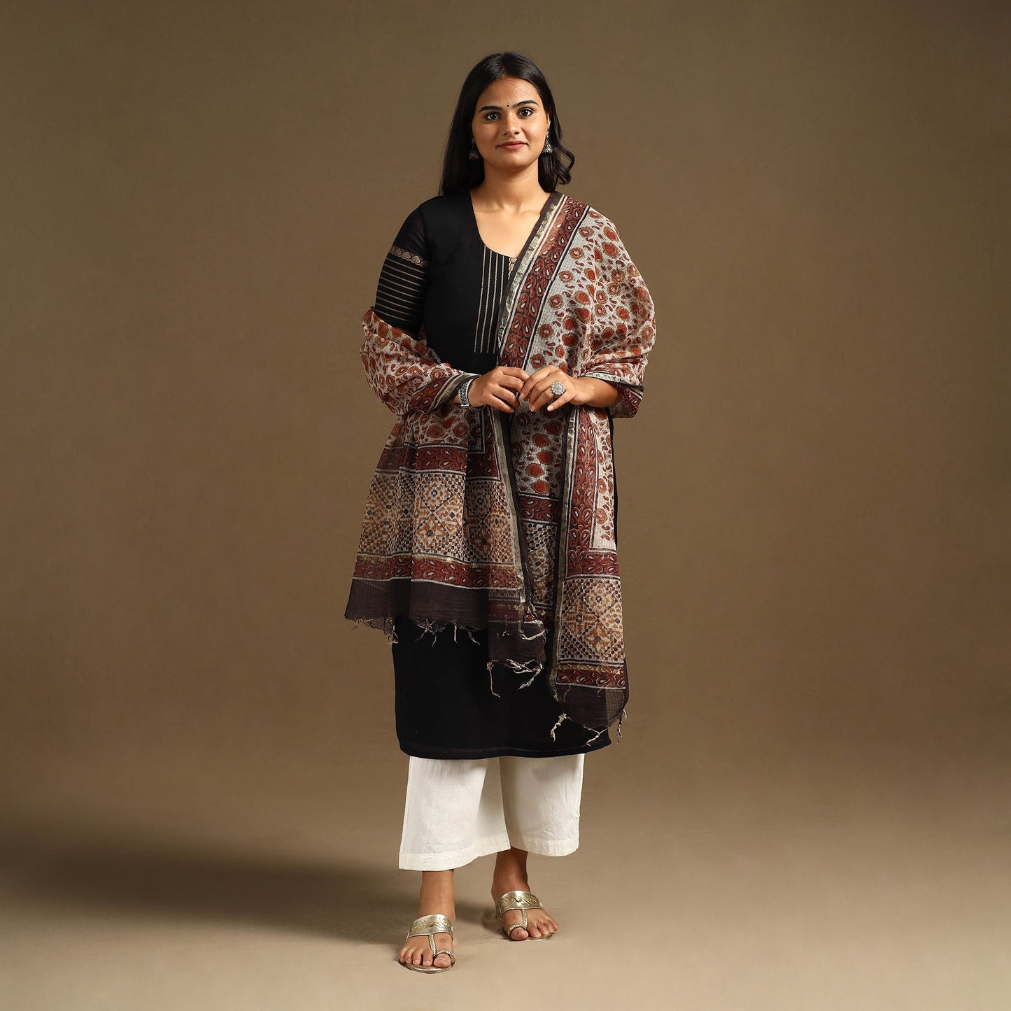 Multicolor - bagru cotton kota doria dupatta 15