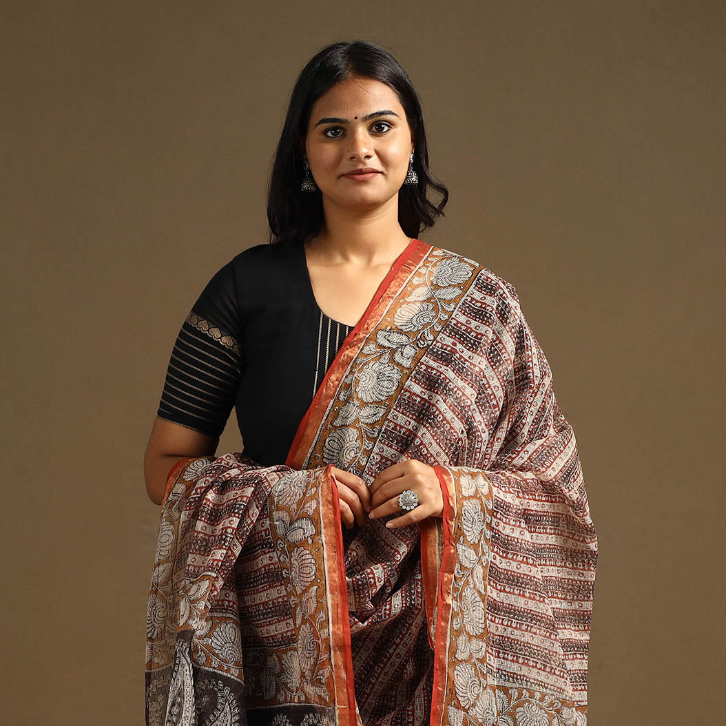  Bagru Block Print Cotton Kota Doria Dupatta