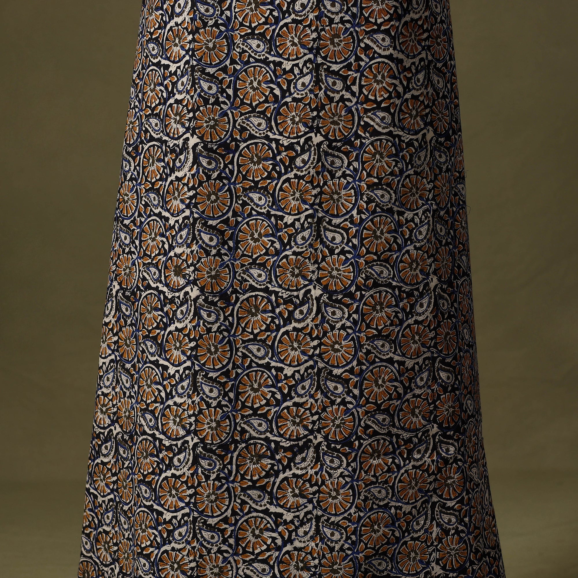 Multicolor Bagru Print Cotton Unstitched Kurta Material