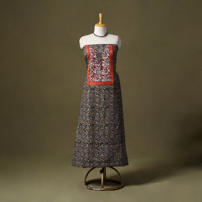 Multicolor Bagru Print Cotton Unstitched Kurta Material