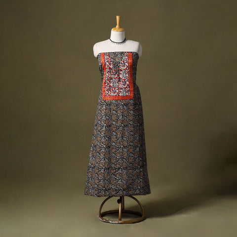 Multicolor Bagru Print Cotton Unstitched Kurta Material