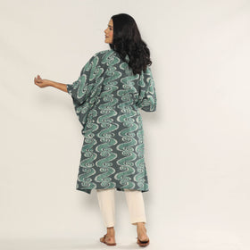 Bagru dabu printing cotton kaftan dress (medium)