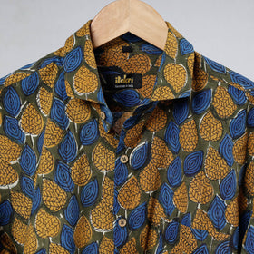Bagru Dabu Block Printed Cotton Men Full Sleeve Shirt