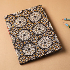 Multicolor - bagru fabric cover handmade paper notebook (9