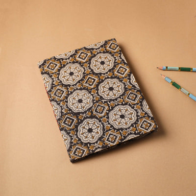 Multicolor - bagru fabric cover handmade paper notebook (9
