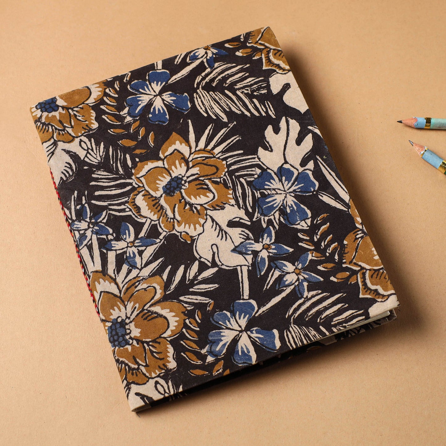 Multicolor Bagru Fabric Cover Handmade Paper Notebook