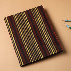 Multicolor - bagru fabric cover handmade paper notebook (9