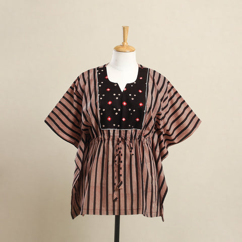 Buy Bagru Multicolor Mosaic Fusion Cotton Kaftan