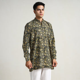  Bagru Block Printed Cotton Men Short Kurta 09 