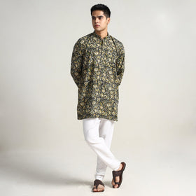  Bagru Block Printed Cotton Men Short Kurta 09 