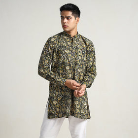  Bagru Block Printed Cotton Men Short Kurta 09 