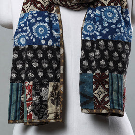  Bagru Block Printed Patchwork Cotton Stole 