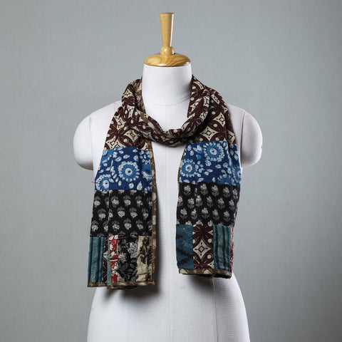  Bagru Block Printed Patchwork Cotton Stole 