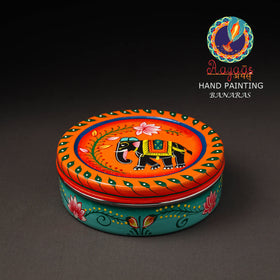  Banaras Handpainted Stainless Steel Roti Box